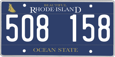 RI license plate 508158