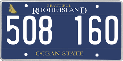 RI license plate 508160