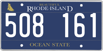 RI license plate 508161