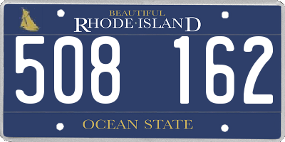 RI license plate 508162