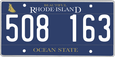 RI license plate 508163