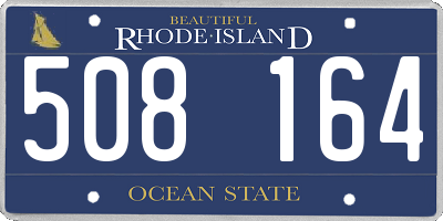RI license plate 508164