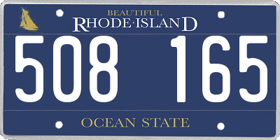 RI license plate 508165