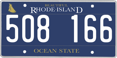 RI license plate 508166
