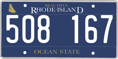RI license plate 508167