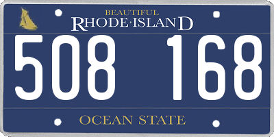 RI license plate 508168