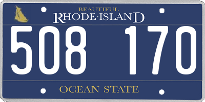 RI license plate 508170