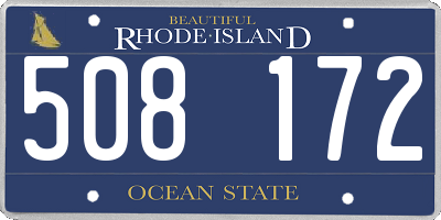 RI license plate 508172
