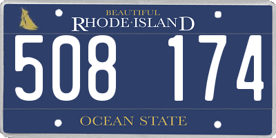 RI license plate 508174