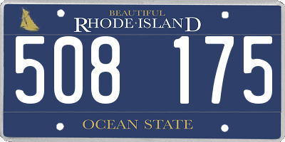 RI license plate 508175
