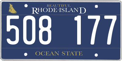 RI license plate 508177