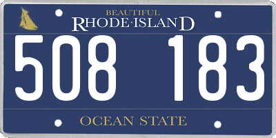 RI license plate 508183
