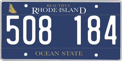 RI license plate 508184
