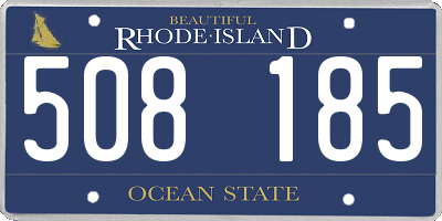 RI license plate 508185