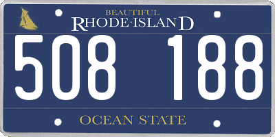 RI license plate 508188