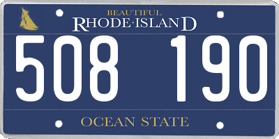 RI license plate 508190
