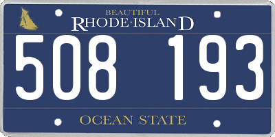 RI license plate 508193