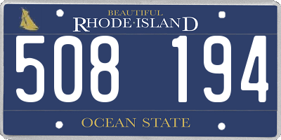 RI license plate 508194