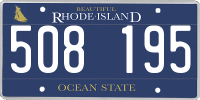 RI license plate 508195