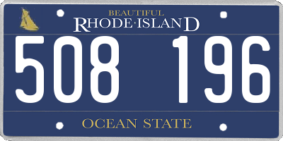 RI license plate 508196