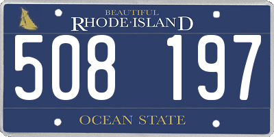 RI license plate 508197