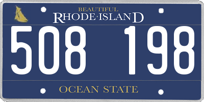 RI license plate 508198