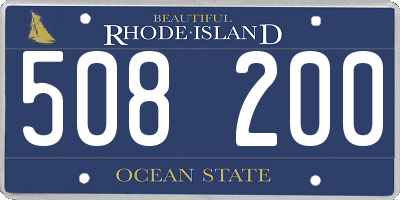 RI license plate 508200