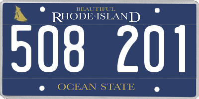 RI license plate 508201