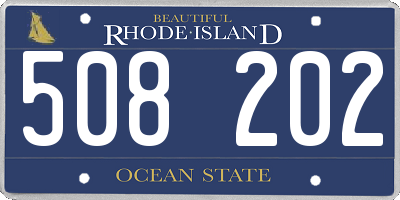 RI license plate 508202