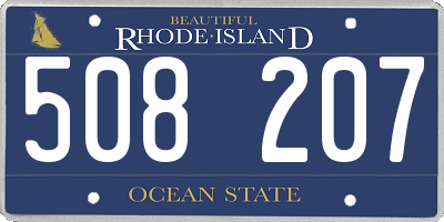 RI license plate 508207