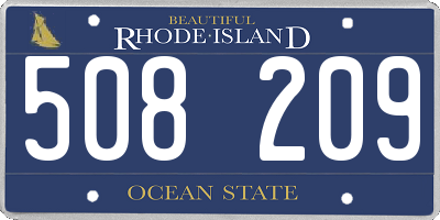 RI license plate 508209