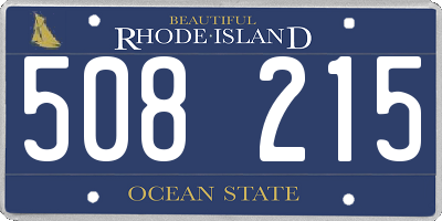 RI license plate 508215