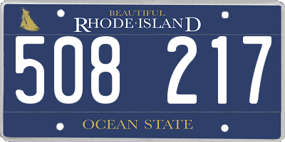 RI license plate 508217