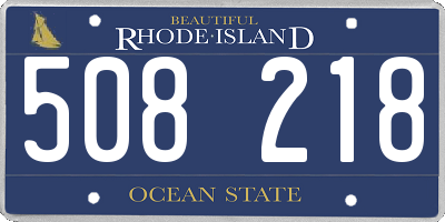 RI license plate 508218