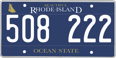 RI license plate 508222