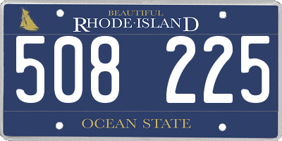 RI license plate 508225