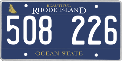 RI license plate 508226