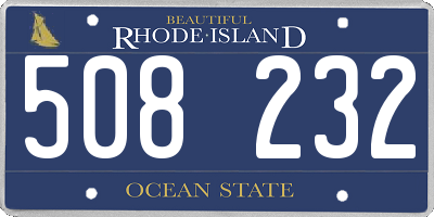 RI license plate 508232