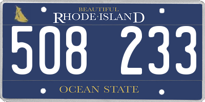 RI license plate 508233