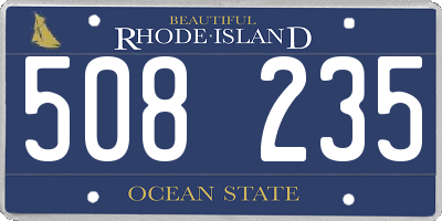 RI license plate 508235