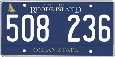 RI license plate 508236