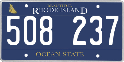 RI license plate 508237