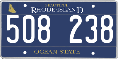 RI license plate 508238