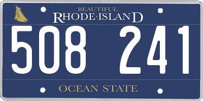 RI license plate 508241