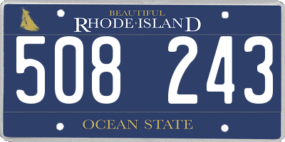 RI license plate 508243