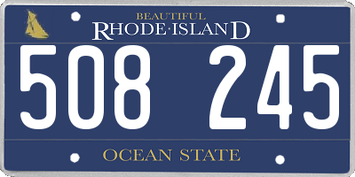 RI license plate 508245