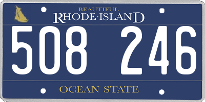 RI license plate 508246