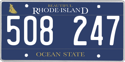 RI license plate 508247