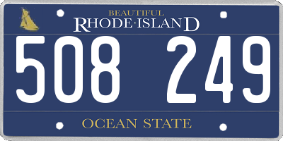 RI license plate 508249