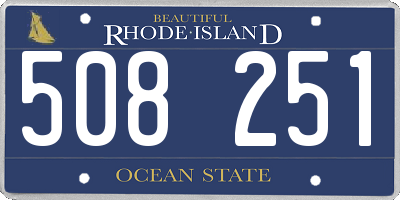 RI license plate 508251